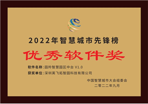 第十五屆中國(guó)智慧城市大會(huì)“優(yōu)秀軟件獎(jiǎng)”