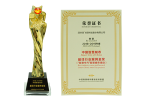 2018-2019年度中國智慧城市最佳行業(yè)案例金獎